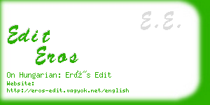 edit eros business card